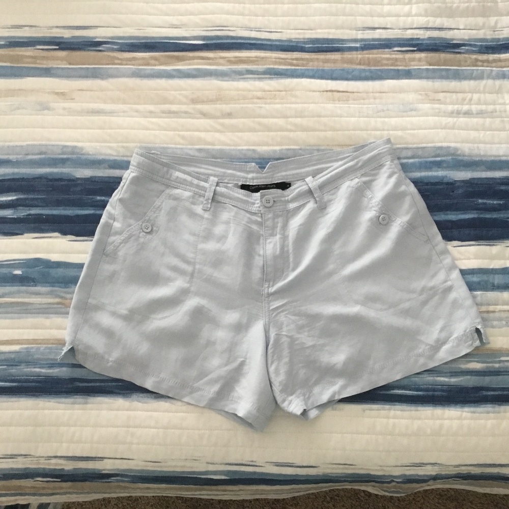 Calvin Klein jeans linen shorts size 14